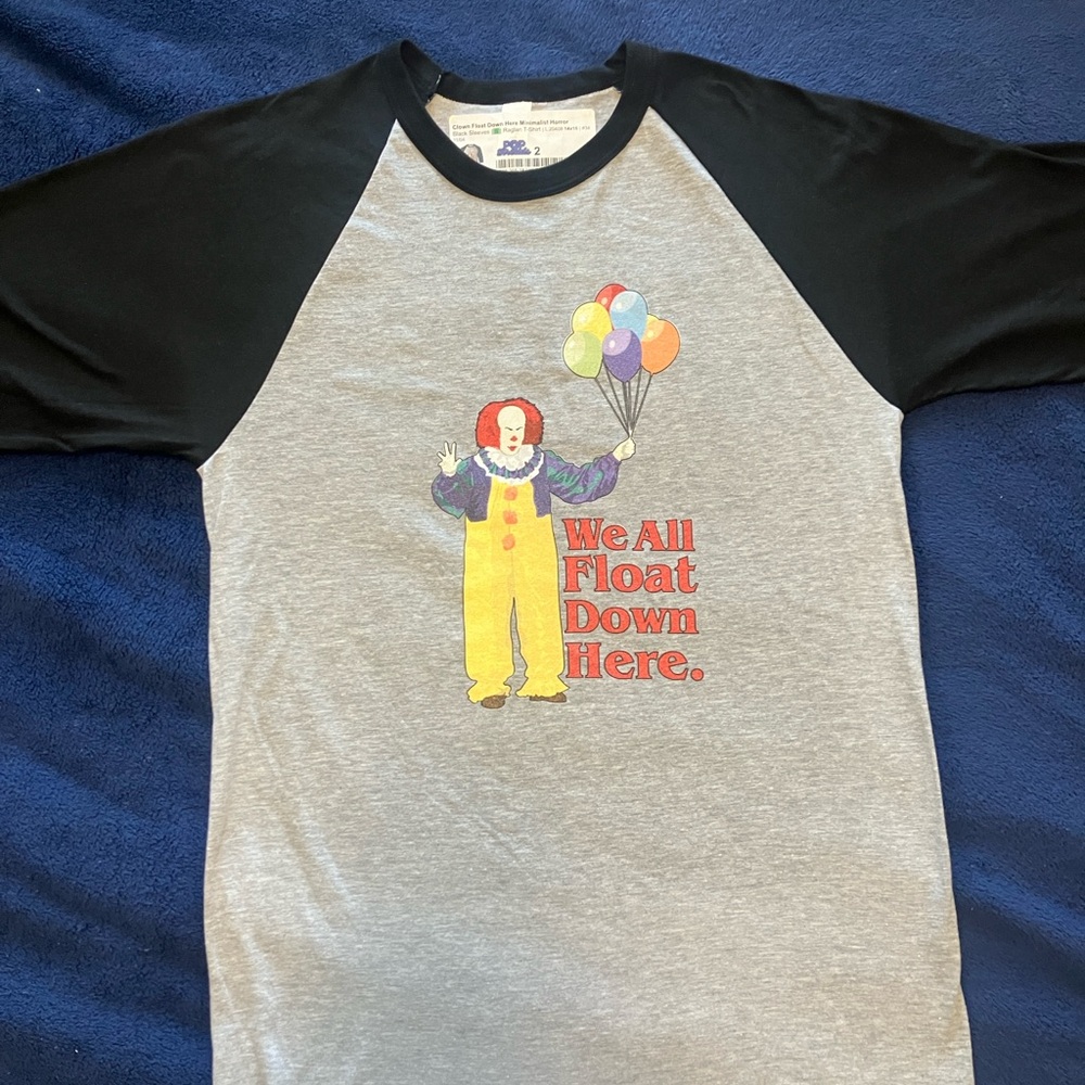 Pennywise Shirt with Clown Graphic - Black/ Gray